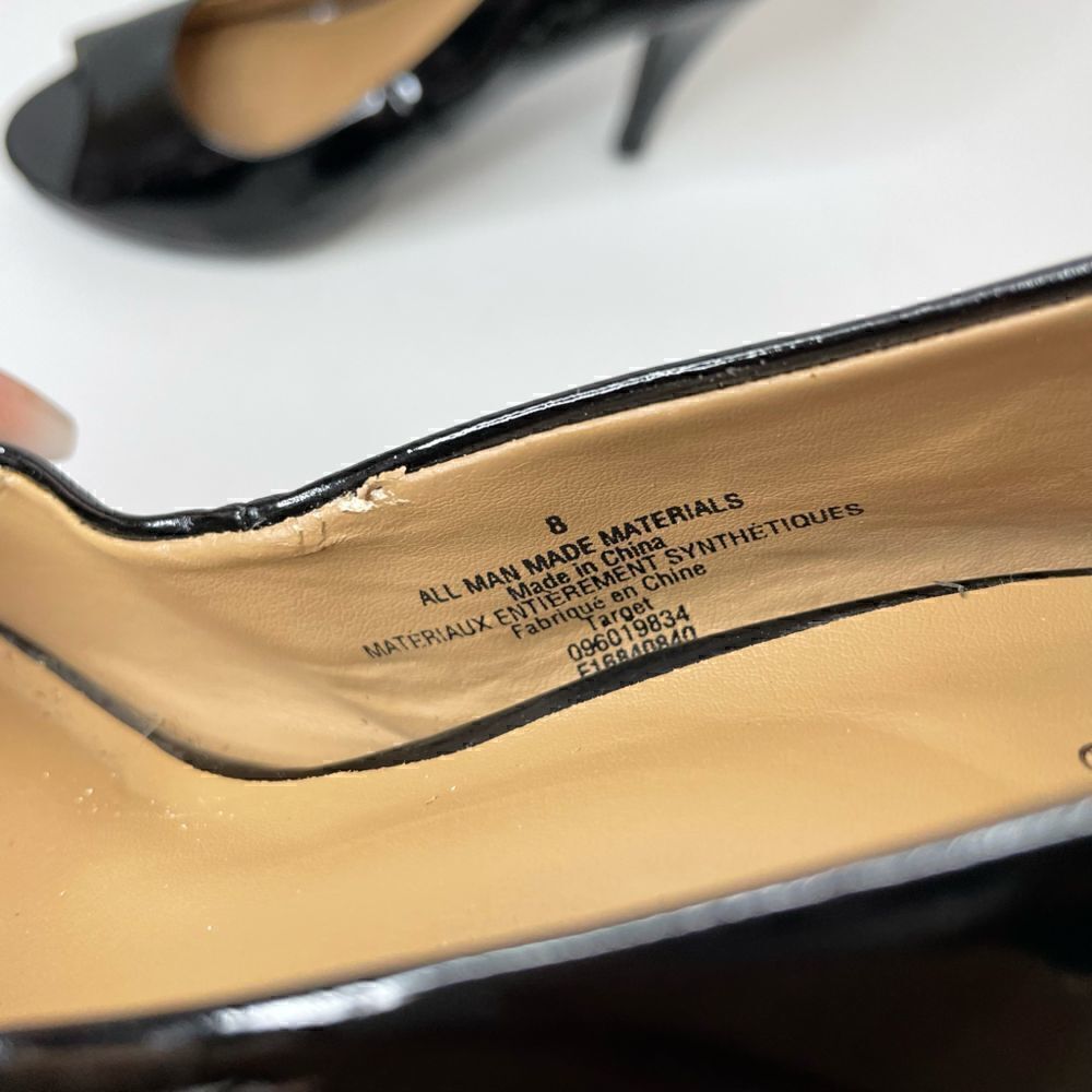 Merona| 8Medium| Patent leather | peep toe| Basic Pump - Picture 8 of 11